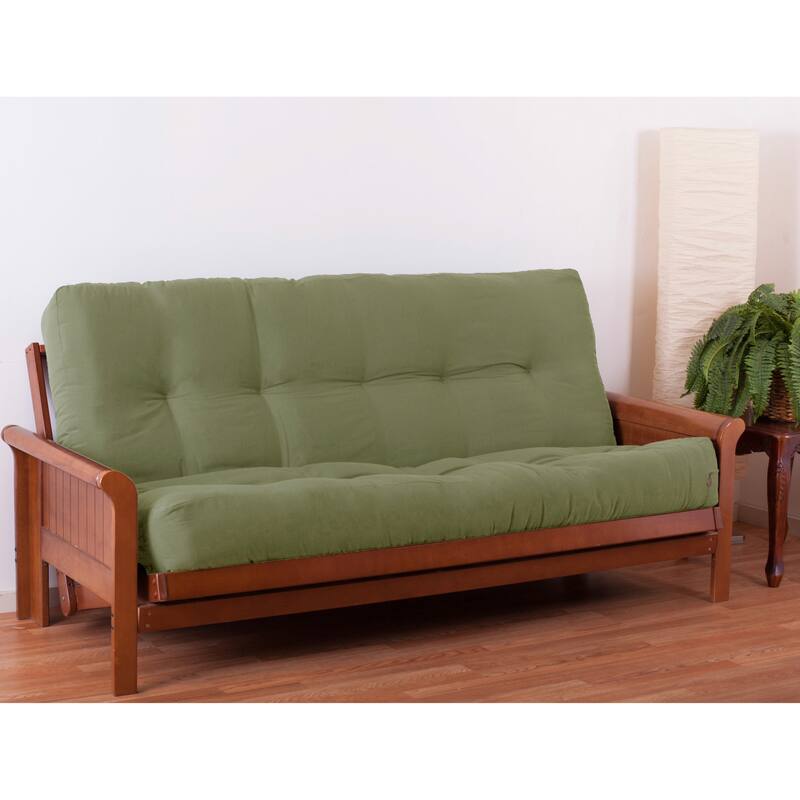 10-inch Thick Twill Futon Mattress (Twin, Full, or Queen) - Sage - Full