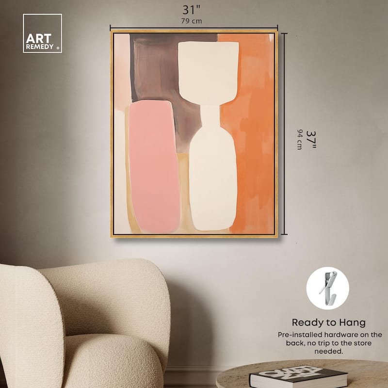 Peach Echoes I Canvas by Art Remedy