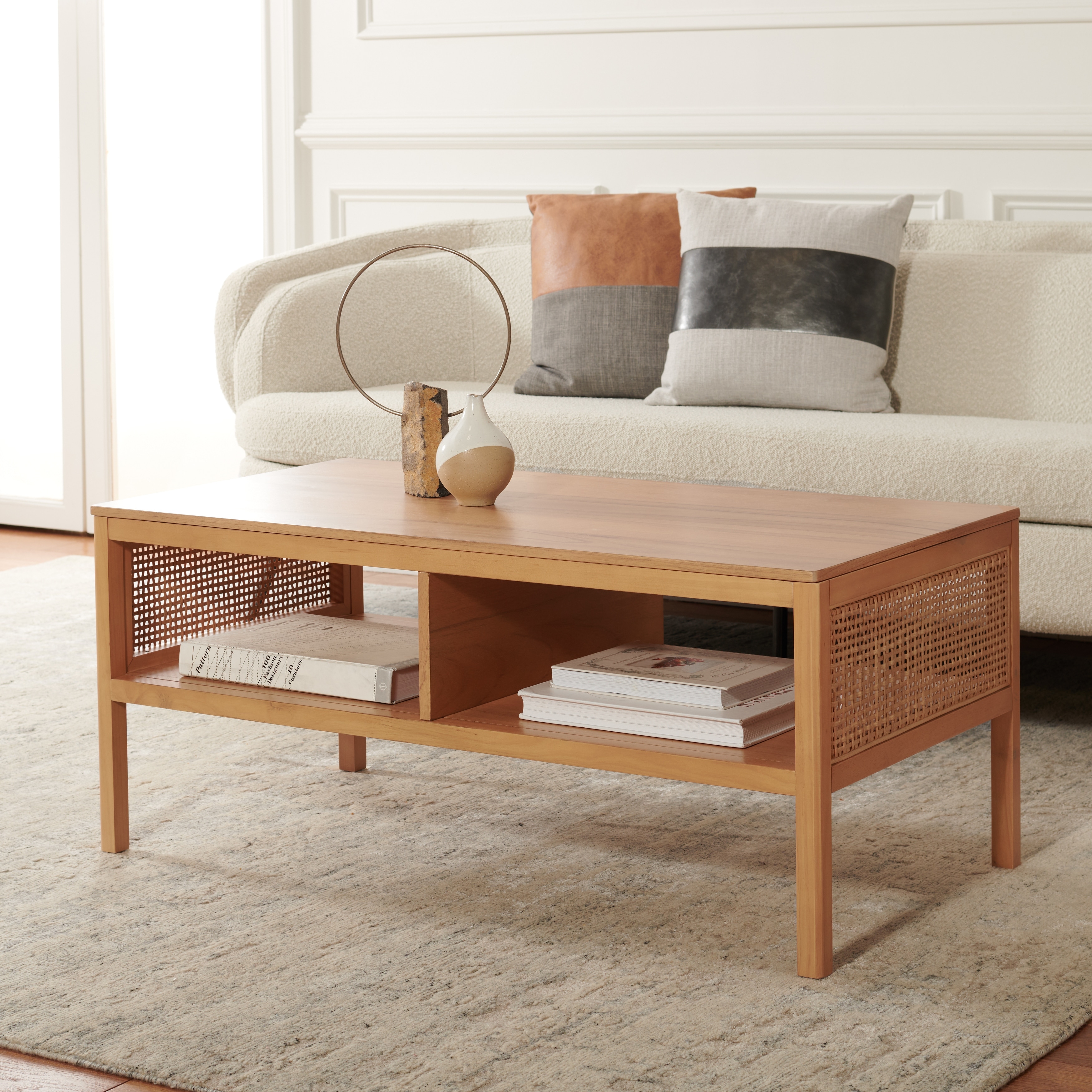 SAFAVIEH Marianna Scandinavian Engineered Wood Coffee Table, 42-Inch - 42Wx22Dx18H