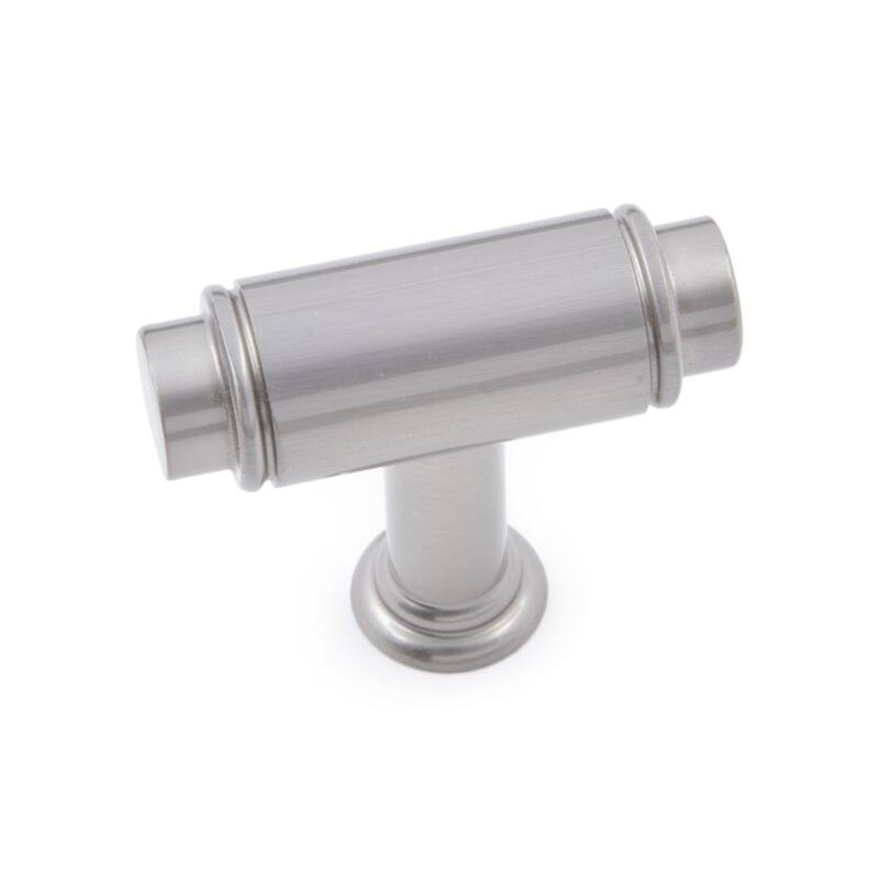 RK International Cylinder 1-5/8 Inch Bar Cabinet Knob - Satin Nickel