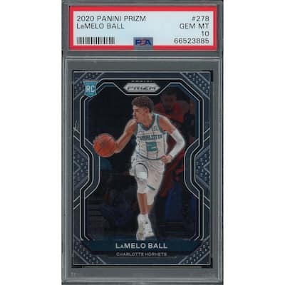 LaMelo Ball 2020 Panini Prizm Basketball Rookie Card RC #278 Graded PSA 10 - 8'6" x 11'6"
