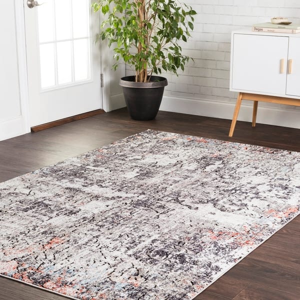 Shop Alexander Home Athens Abstract Modern Distressed Area Rug 6 X 8 8 On Sale Overstock 22279442