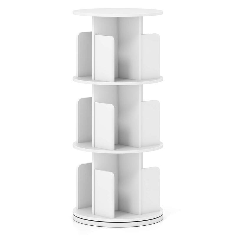 Costway 1/2 PCS 3-Tier Rotating Bookshelf 360° Display Rack with - See Details