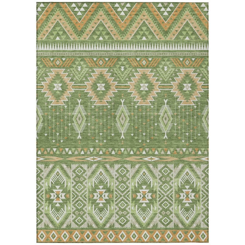 HomeRoots Aztec Transitional Rectangle Outdoor Rug