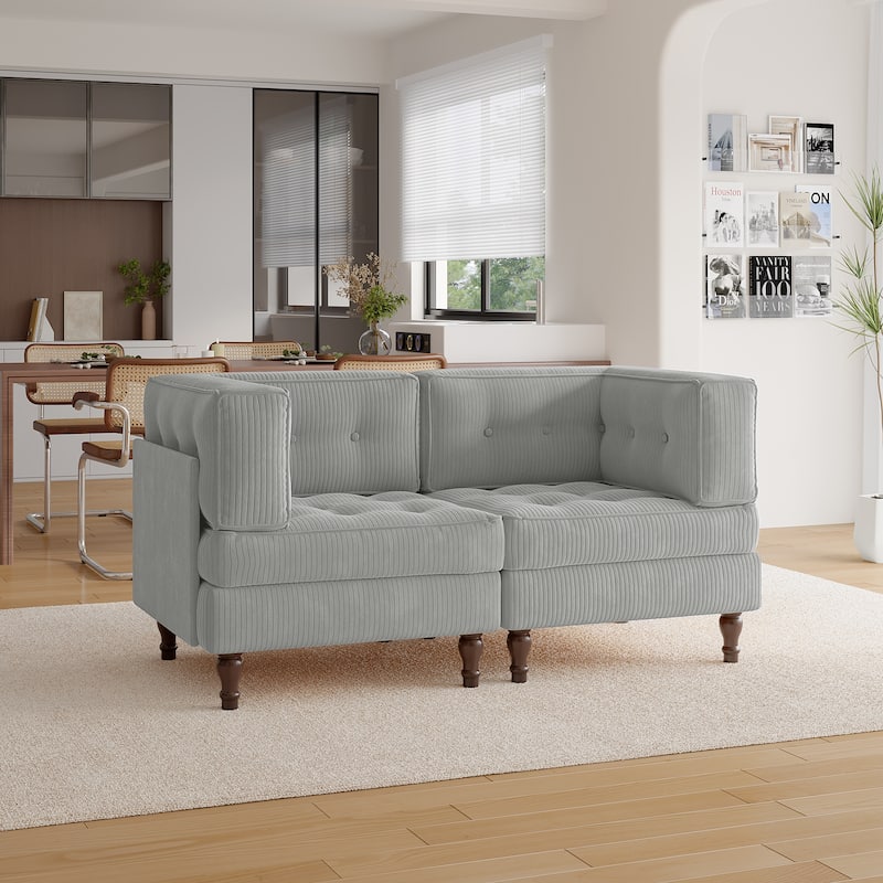 Madison Oversized Upholstered Corduroy Modular Sectional Sofa