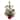 18" Potted Pine Red Ornaments Medium Artificial Christmas Tree – Unlit - 1.5 Foot