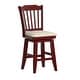 preview thumbnail 28 of 61, Eleanor Slat Back Wood Swivel Stool by iNSPIRE Q Classic Antique Berry Red - Counter Height