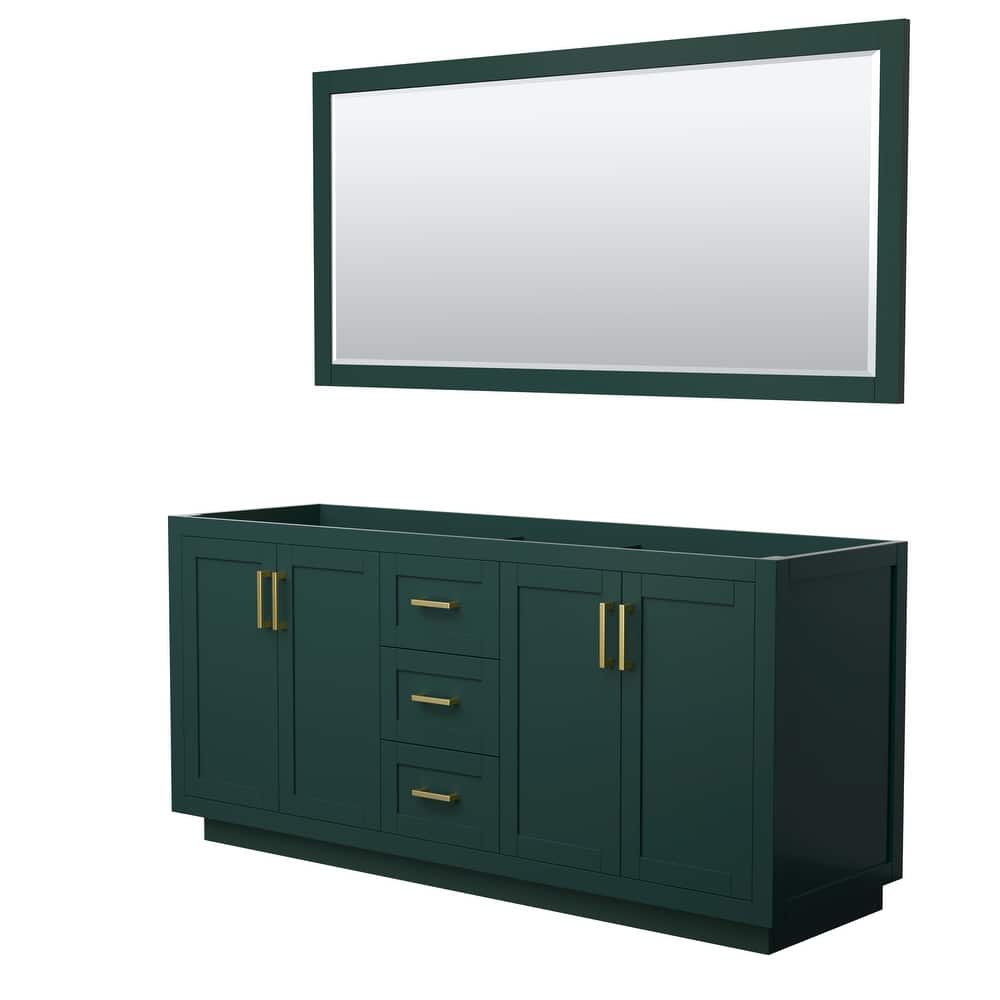 Miranda Double Bathroom Vanity Cabinet, 70-Inch Mirror
