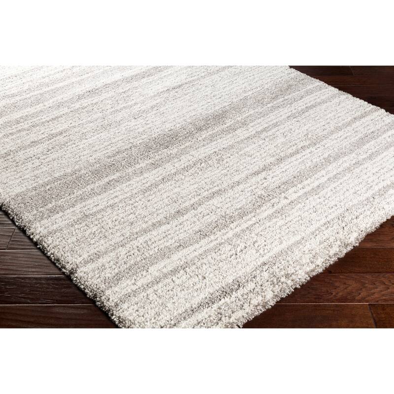 Livabliss Donner Striped Shag Area Rug