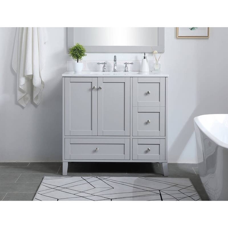 Elegant Lighting VF18036-BS Sommerville 36" Free Standing Single Basin