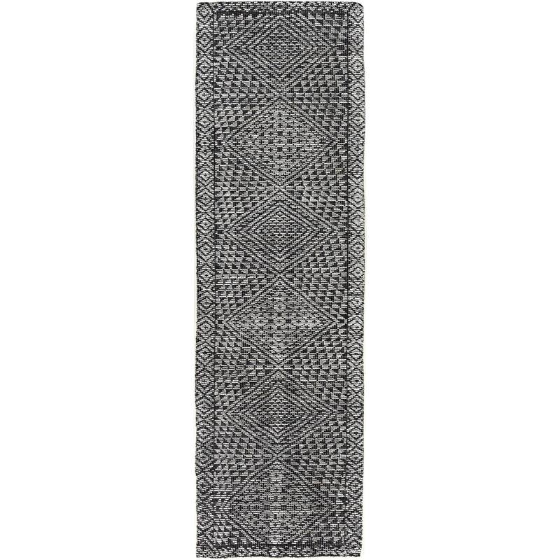 Ziphion Handmade Bohemian Geometric Viscose & Wool Area Rug