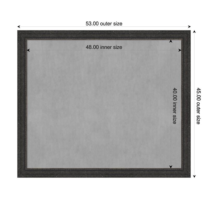 Amanti Art Attic Aged Black Framed - 53 x 45 in - Attic Aged Black