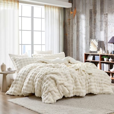 Chunky Bunny® on a Snowday - Coma Inducer® Oversized Comforter Set - Plush Reverse - Fluffy White