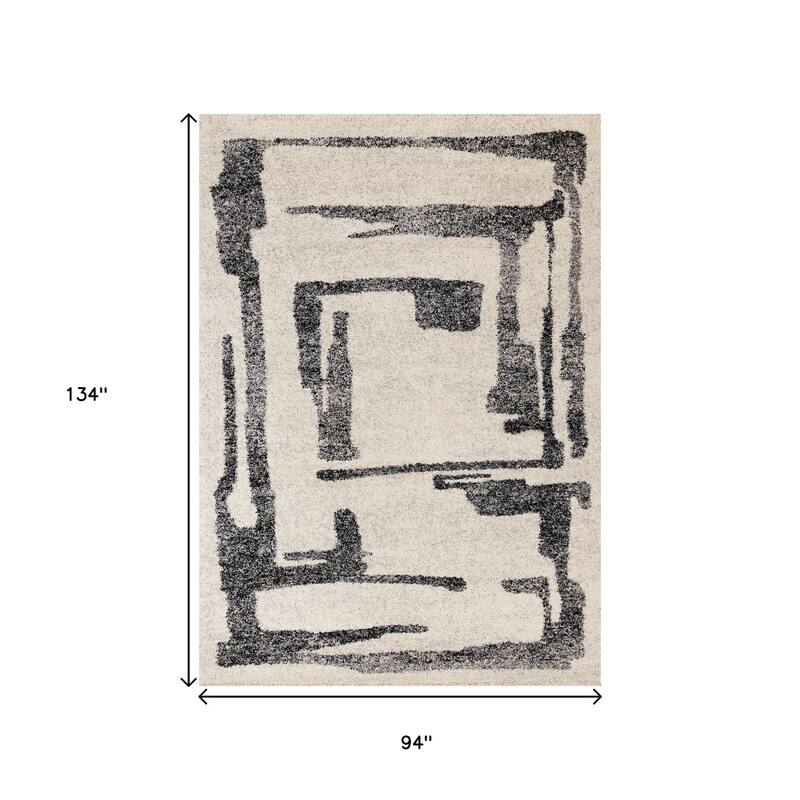 HomeRoots Abstract Modern Rectangle Area Rug