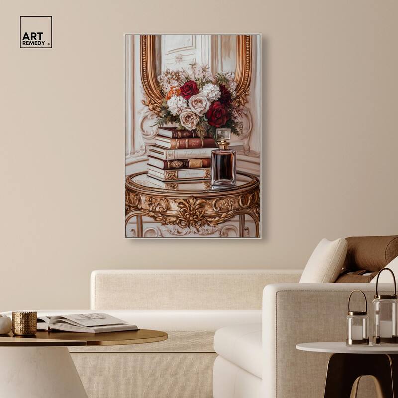 Lovely Mirror Glam Books Canvas by Art Remedy