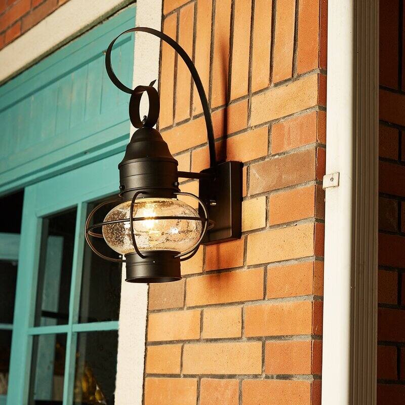 1- Light Outdoor Wall Lantern Light - 7.21"x8.34"x13.91"