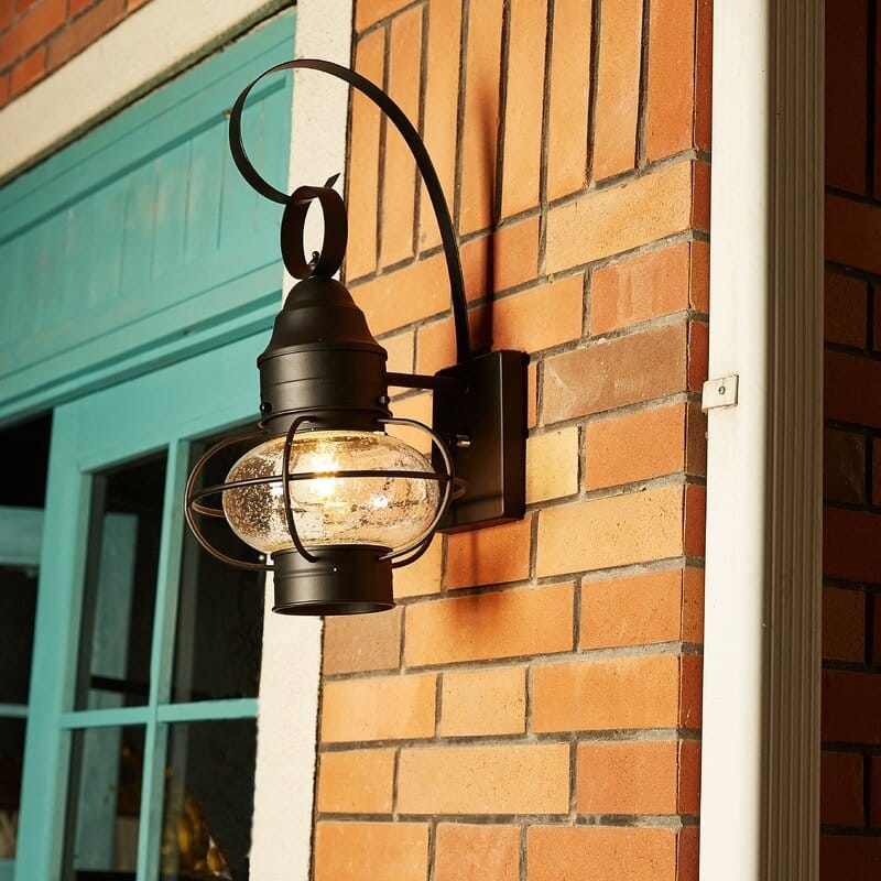 1- Light Onion Single Cottage Outdoor Wall Light - 7.21"x8.34"x13.91"
