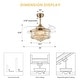 preview thumbnail 18 of 26, 48 in. Indoor Modern Ceiling Fan with Light Gold Retractable Crystal Chandelier Fan with Remote for Kitchen Living Room