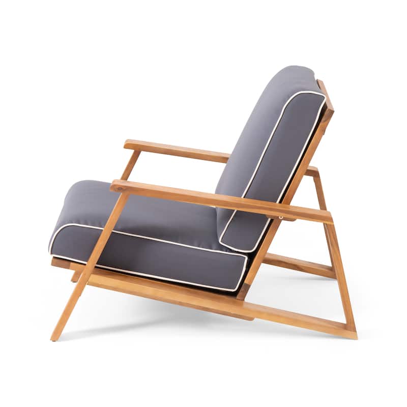 Paloma Acacia Wood Outdoor Club Chairs with Cushions (Set of 2) by Christopher Knight Home