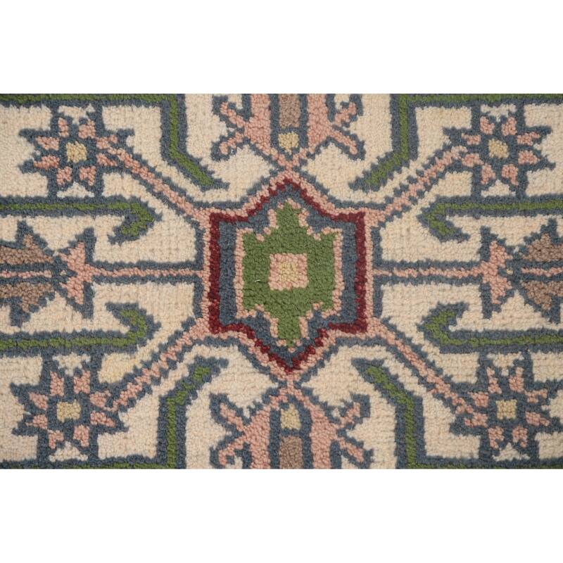 Traditional Heriz Serapi Runner Rug Hand-Knotted Wool Carpet - 2'7"x 8'1"