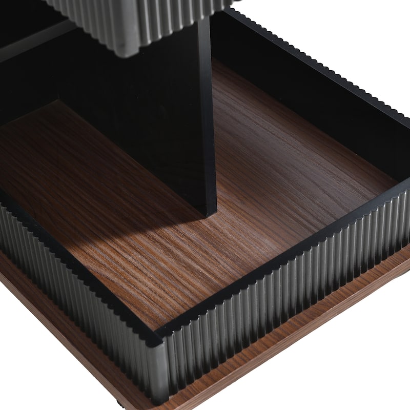 Modern Multifunctional Sofa Side Table with Lift-Top