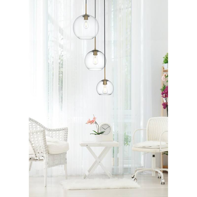 Clear Glass 3-light Pendant