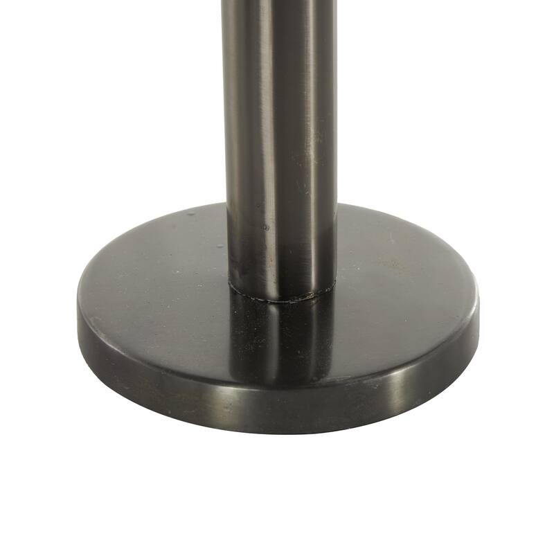 Silver Stainless Steel Metal Slim Decorative Candle Holder with Round Base (Set of 3) - 4"W x 4"L x 13"H