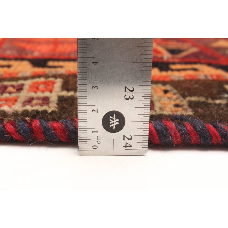 ECARPETGALLERY Hand-knotted Melis Vintage Burgundy Wool Rug - 4'4 x 6'2