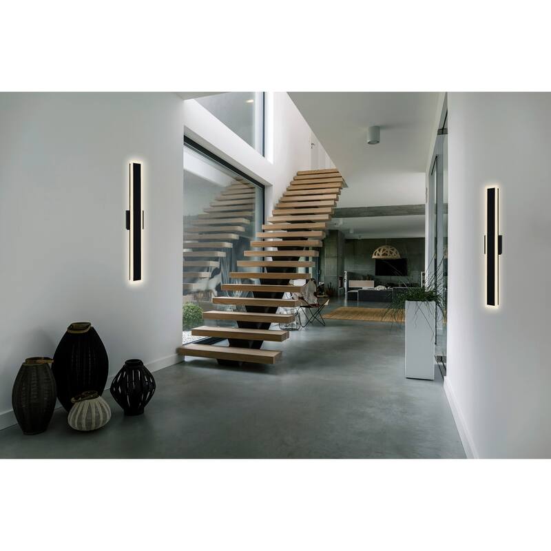Malibu LED Integrated Black Outdoor Wall Light