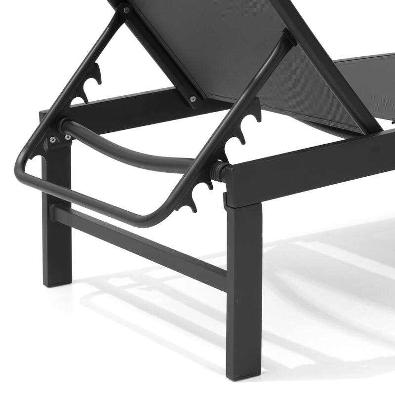 VredHom Aluminum Adjustable Outdoor Chaise Lounge Chair - 60.4 in L * 24.6 in W * 16.1/40.8 in H