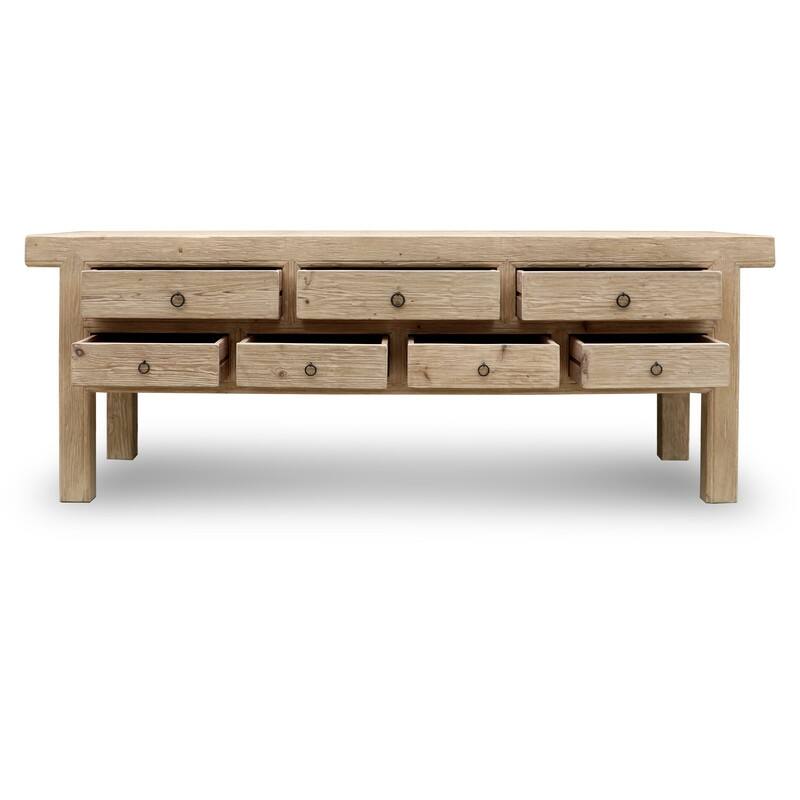 Capri 7 Drawers Sideboard Weathered Natural Pine 98x20x35H