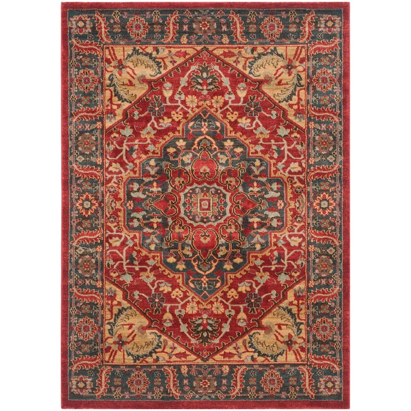 SAFAVIEH Mahal Elois Traditional Oriental Rug - 3' x 5' - Navy/Red