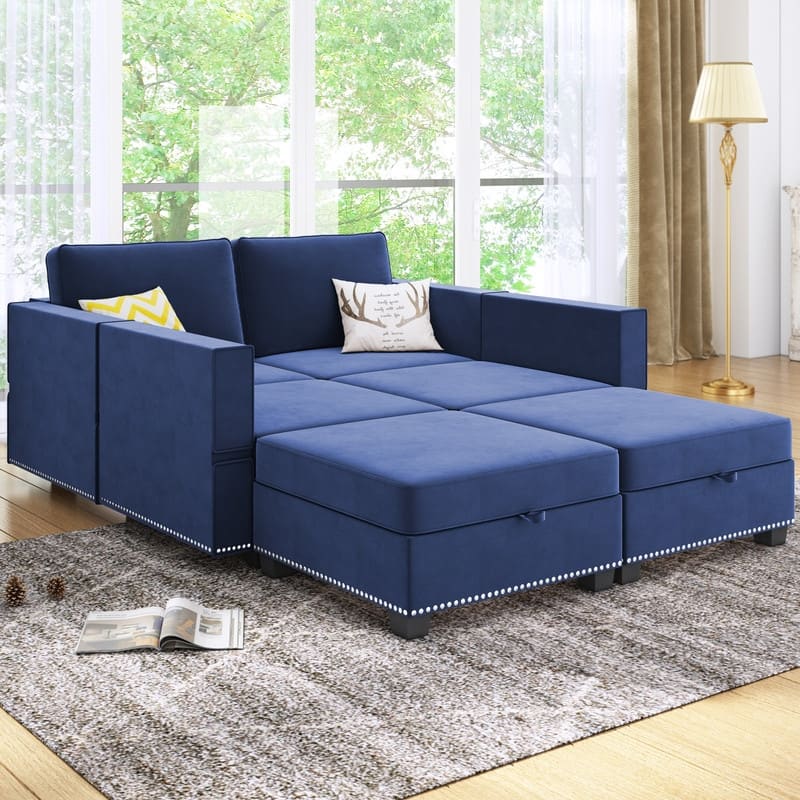 Mixoy 6-Seater Transferable Position Free Combination Sectional Sofa with Storage