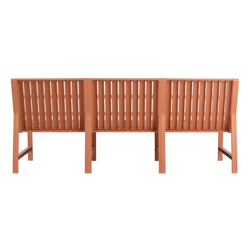 1-Piece Indoor/Outdoor Furniture 3-Seater Sofa Waterproof PP Material - Easy Assembly Patio Conversation Set