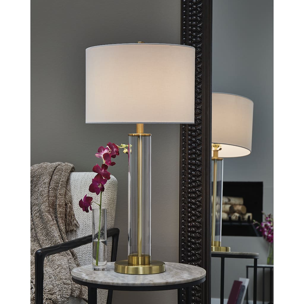 Signature Design by Ashley Orenman Brass Table Lamp (Set of 2) - 14"W x 14"D x 30"H