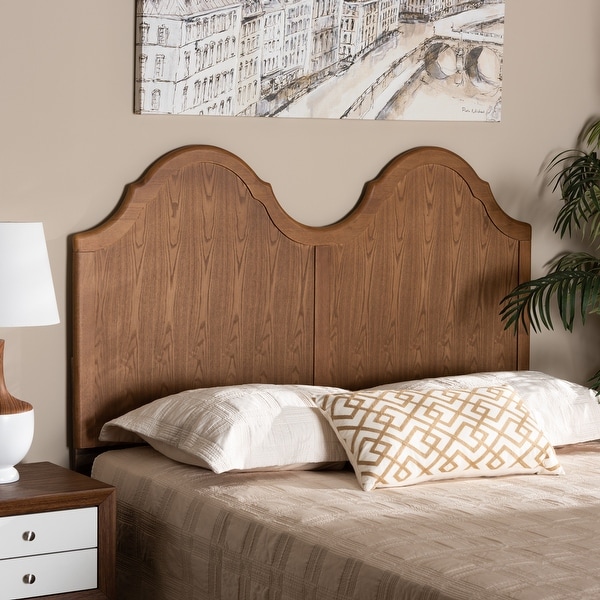 Tobin Vintage Classic Ash Walnut Wood Arched Headboard On Sale