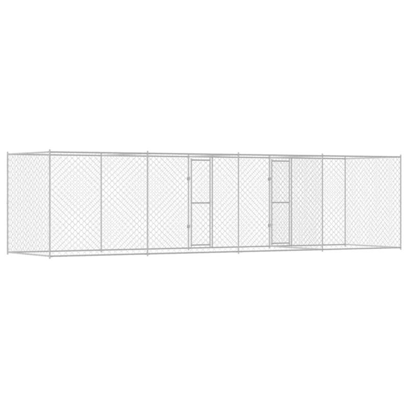 Dog Cage Silver 600/800 x 200 x 200 cm Galvanised Steel