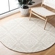 preview thumbnail 6 of 39, SAFAVIEH Handmade Micro-Loop Cait Wool Rug 5' Round - Beige - Round
