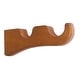 preview thumbnail 25 of 41, Mix & Match Wood Single / Double Curtain Rod Bracket Double Bracket - Heritage Oak (2-Pack)