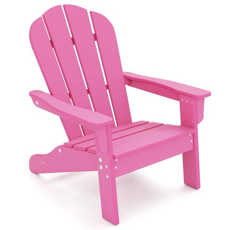 Gymax 2PCS Kid's Adirondack Chair All-Weather HDPE Toddler Lawn Chair