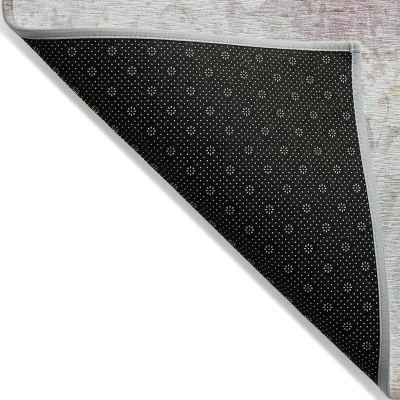 Machine Washable Indoor/ Outdoor Chantille Vintage Damask Rug