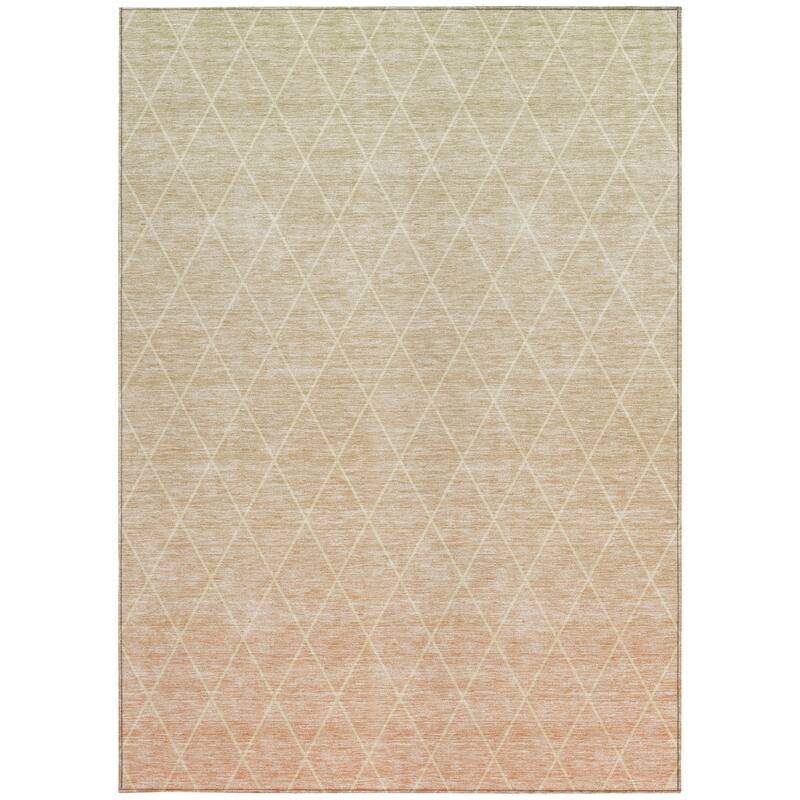 HomeRoots Geometric Transitional Rectangle Outdoor Rug