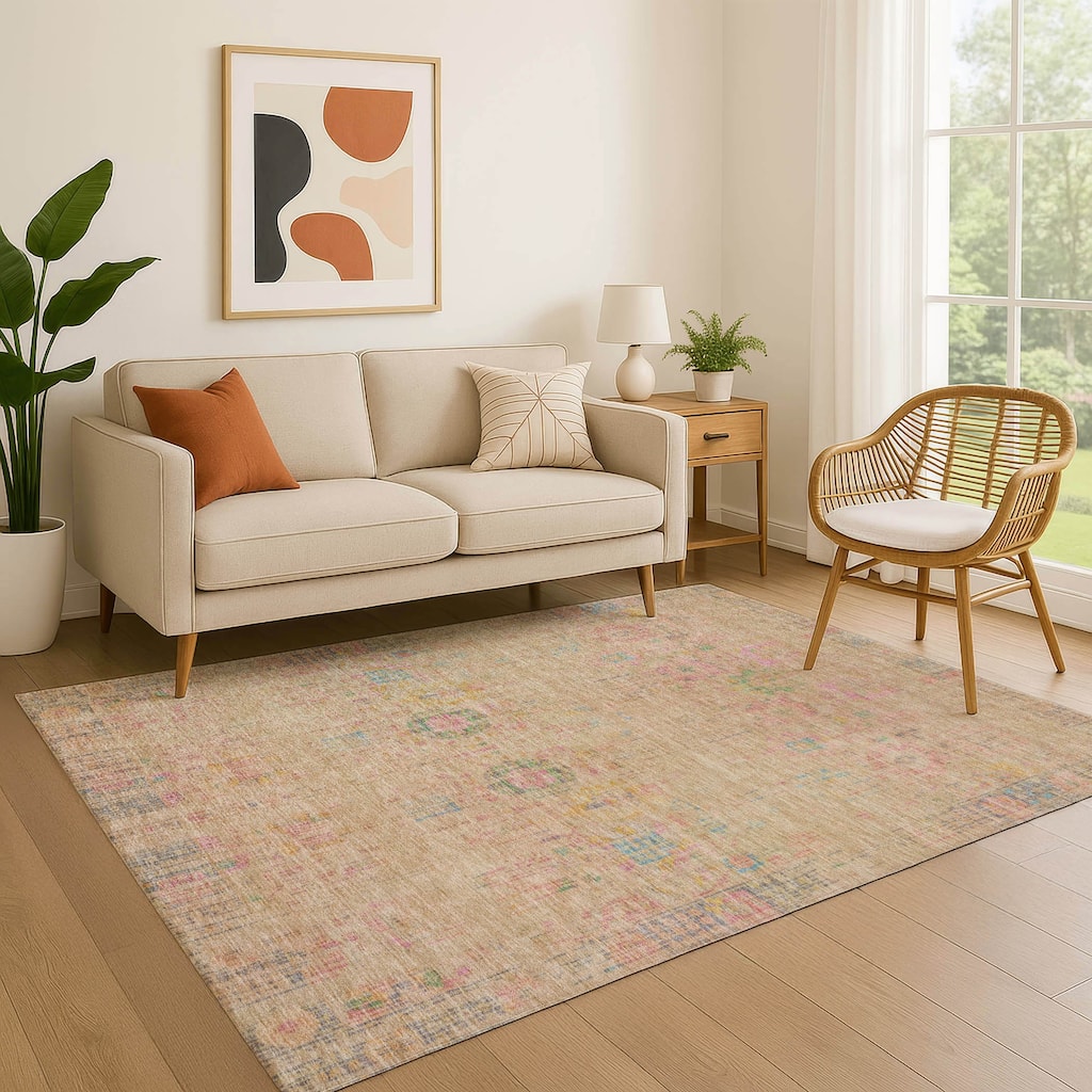 Premium Washable Super Soft Vintage Boho Mayfield Rug