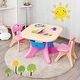 preview thumbnail 5 of 8, Gymax Plastic Children Kids Table & Chair Set 3 PC Play Furniture