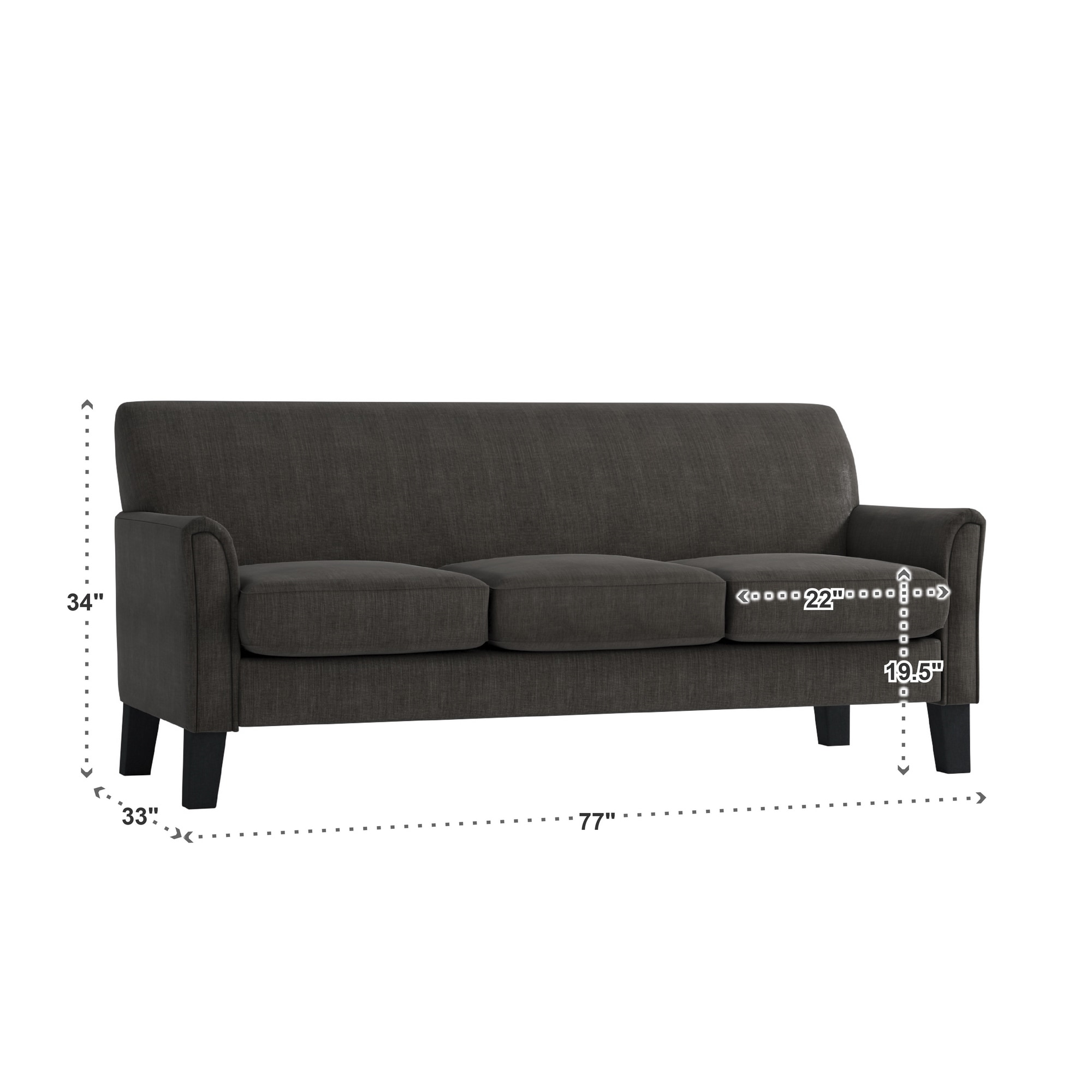 Uptown modern sofa by on sale inspire q classic