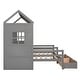 preview thumbnail 13 of 16, Dual Twin Size Platform Beds with Canopy Design and Underbed Storage Drawers