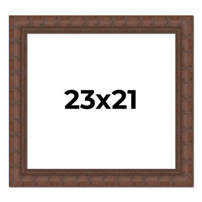 23x21 Frame Pewter Solid Wood Picture Frame Width 1.625 Inches | Interior Frame Depth 0.6875 Inches