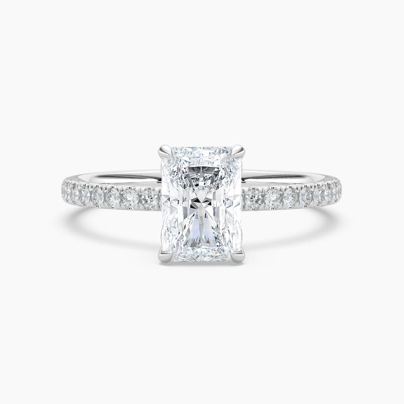 Auriya 14k Gold Radiant Lab Grown Floral Petal Diamond Accent Engagement Ring 1.00 to 5.00 ct. tw. (F-G, VS) - 7.5 - 5.00 carats - White
