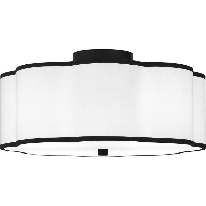 Quoizel Semi-Flush Mount 4-Light Semi-Flush Mount in Matte Black