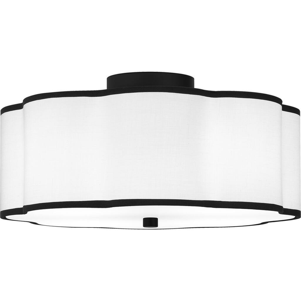 Quoizel Semi-Flush Mount 4-Light Semi-Flush Mount in Matte Black